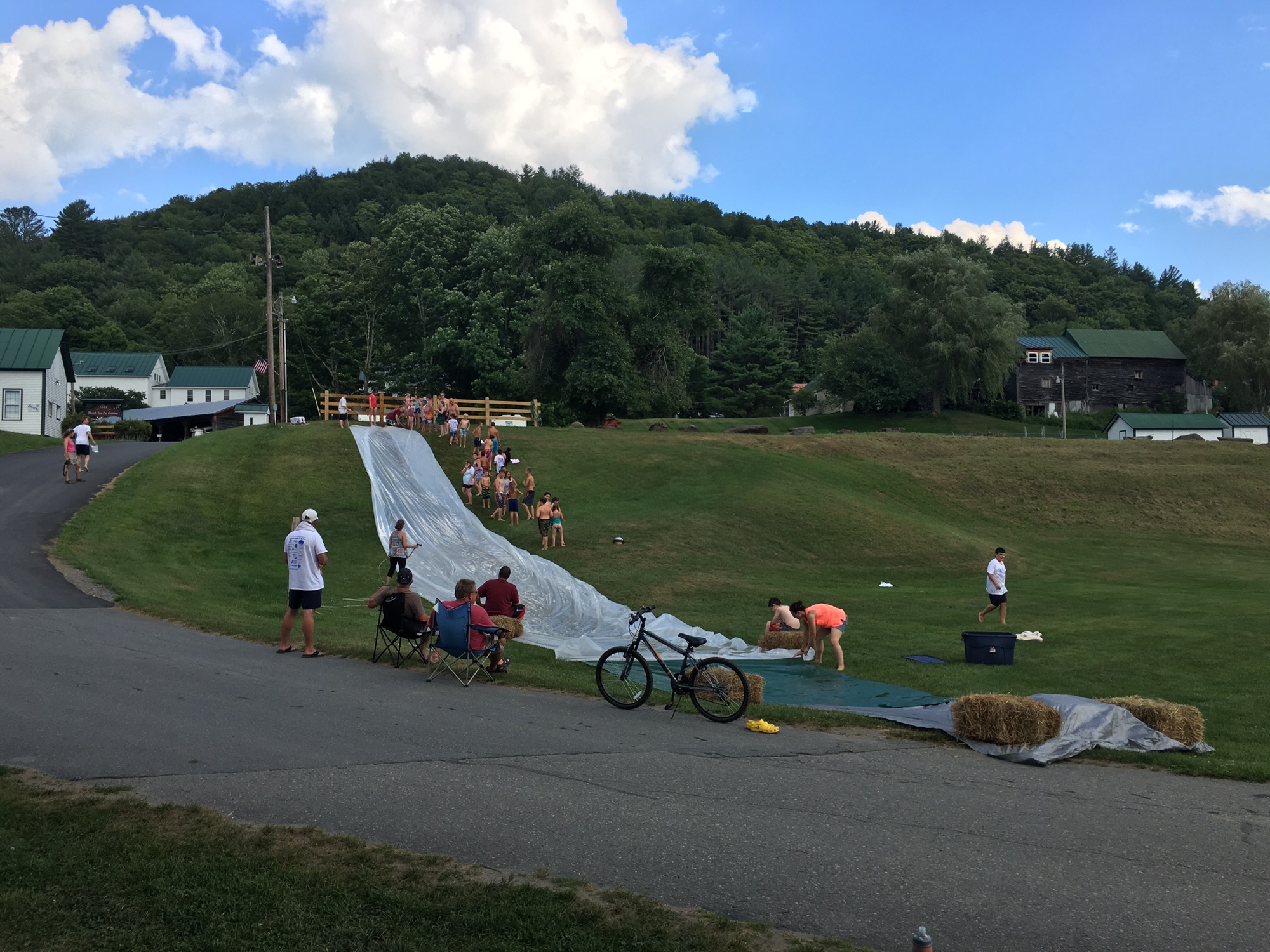 Slip and Slide at Summer Camp